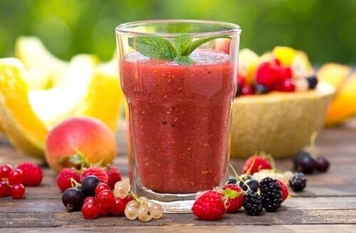 A red berry drink