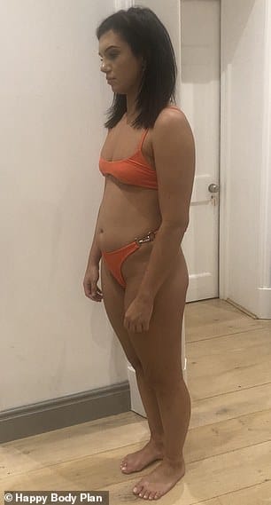 Back then: The star launched her own fitness and well-being app, Alexandra's Happy Body Plan (pictured before)