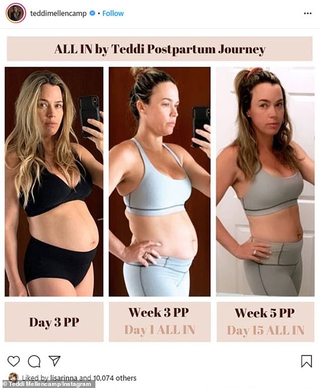 Inspiring: The results of Teddi's program are on display on her Instagram account, where she proudly posts the success stories of her various clients along with more impressive before-and-after photos