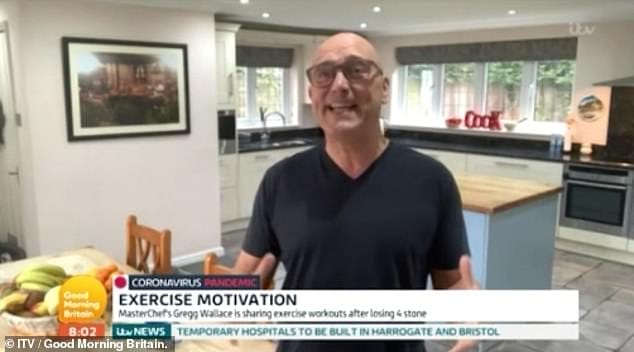 Slimmed down: Gregg Wallace, 55, has now admitted he's in better shape than he was at the age of 25 after unveiling his incredible four stone weight loss