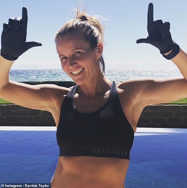 Staying positive: Davinia has revealed she's been placed under lockdown in Marbella due to the coronavirus outbreak