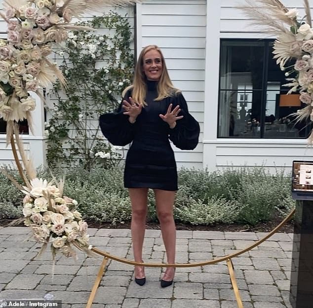 Svelte: Adele's former personal trainer has claimed that the star's competitive side is the secret to her seven stone weight loss