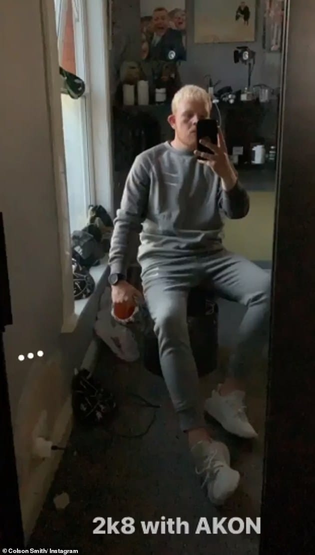 Looking good: Colson once again showcased his epic weight loss as he shared a new snap on Instagram stories earlier this month