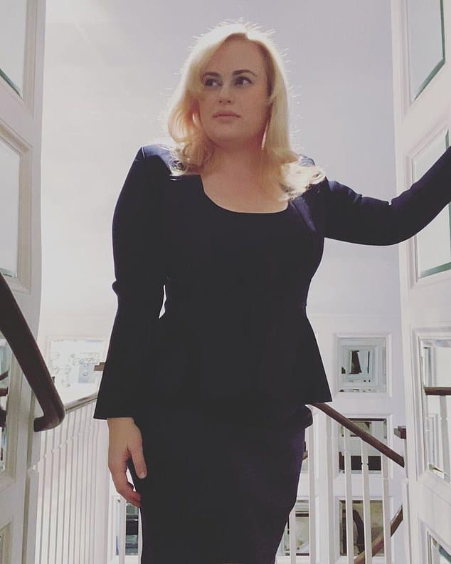 Slimming down: Rebel told her fans on Instagram last month that she wanted to drop down to 75kg by the end of the year