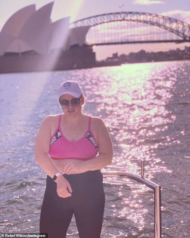 Working up a sweat! She also explained one of the most 'brutal' workouts - running up and down the steps of the Opera House