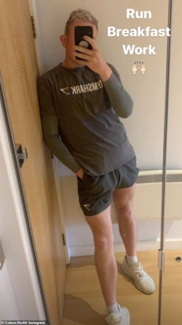 Transformation: Coronation Street's Colson Smith continued to showcase the fruits of his labour as he shared an Instagram snap on Wednesday