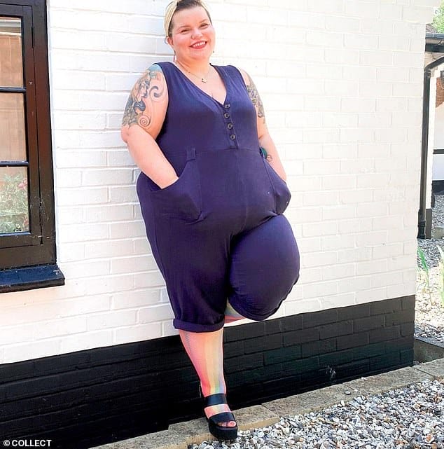 Brie Read, 40, who lives in Oxford, is a body positive campaigner is calling for the end of 'fatphobic' weight loss adverts which she compared to 'gay conversion therapy'