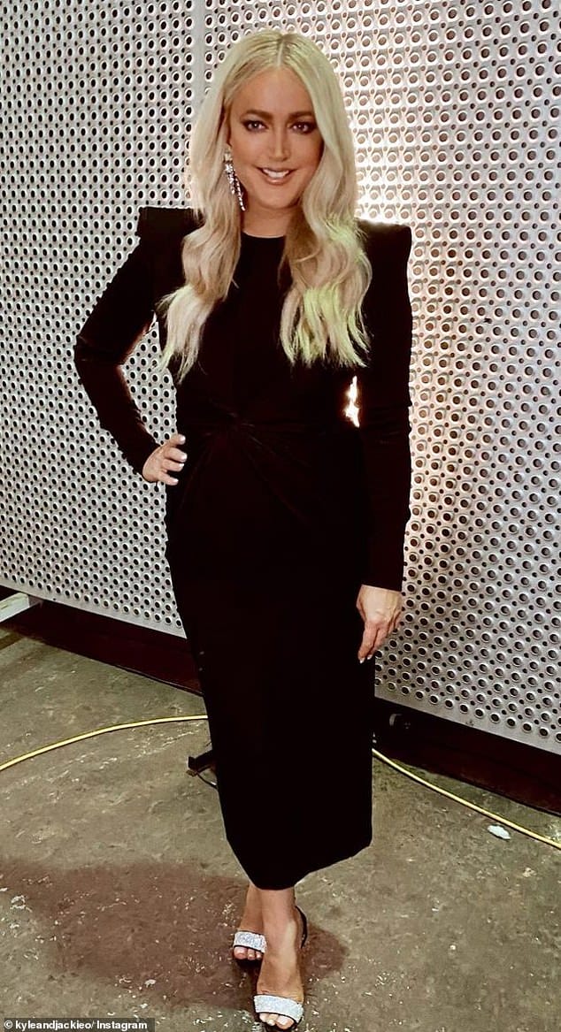 After: But she's looking healthier than ever ahead of Monday night's season premiere. Pictured in a behind-the-scenes photo shared by KIIS FM last Monday