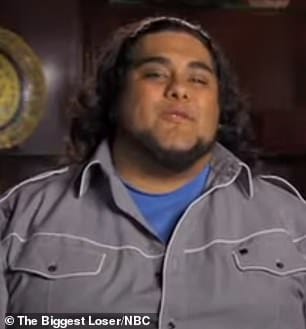 Limpert and Medeiros are pictured on The Biggest Loser before their physical transformations