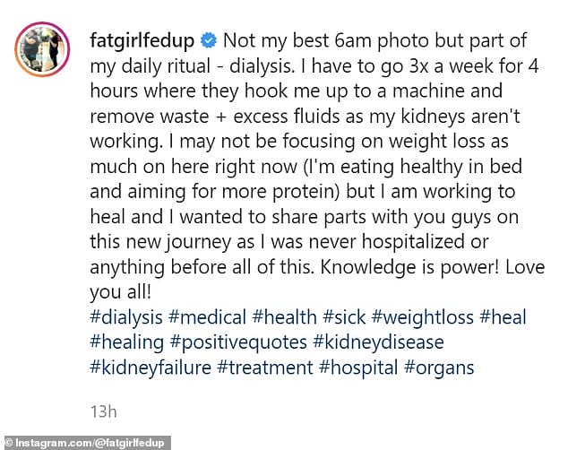 Lexi is out of the hospital but has to get dialysis three times a week for four hours