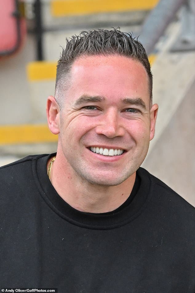 Star-studded: He was joined by a host of other celebrities for the charity football match, including Kieran Hayler