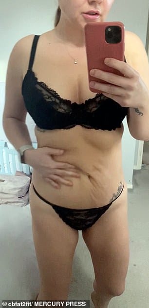 Pictured: Charmaine in the middle of her weight loss