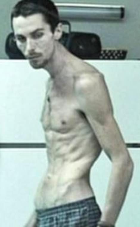 Similar? She said it was 'acceptable' when Christian (above) lost weight for his role in movie The Machinest
