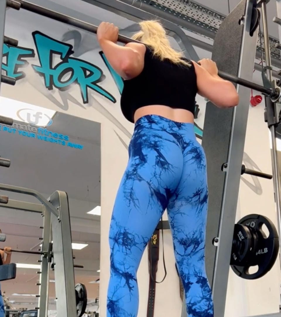Hemsley got into the gym during her weight loss journey. (@daniella.hemlsey/CATERS)