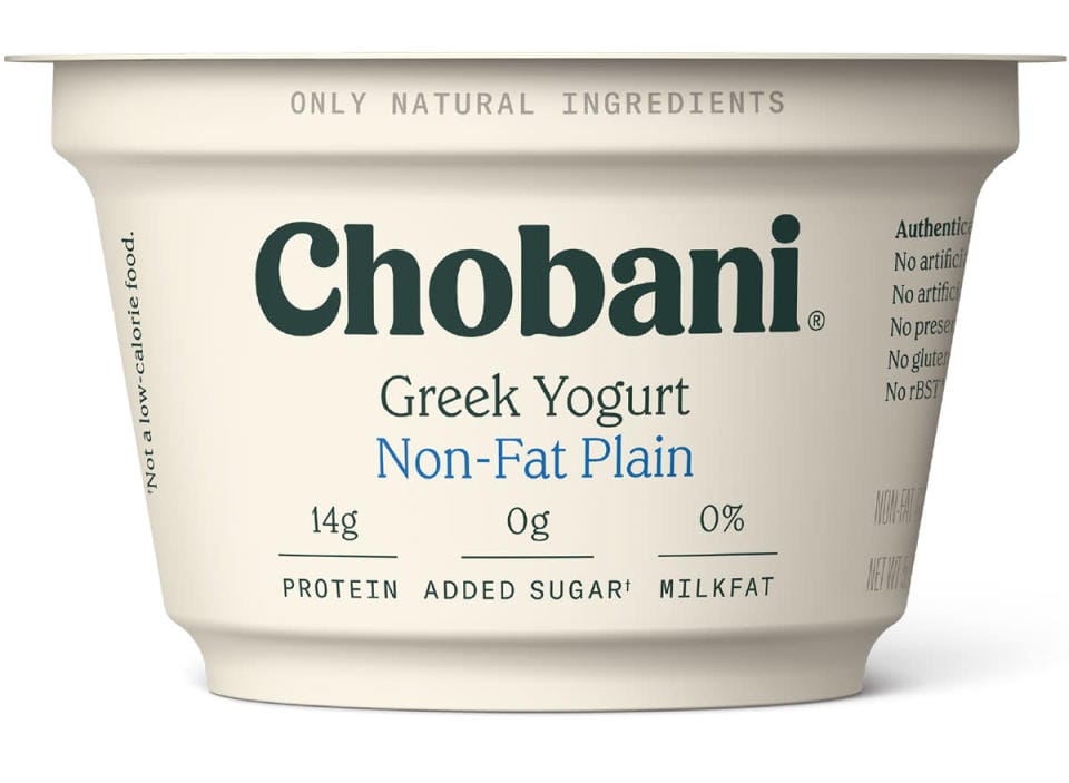 chobani plain non fat greek yogurt