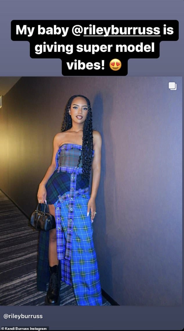 Proud: Kandi declared her daughter was 'giving supermodel vibes' at the event